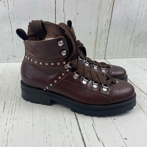 All Saints Leather Lace-Up Ankle Boots Origin‎ Portugal